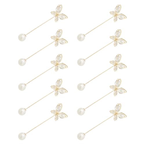 10 Stück Blumenform Kleidung Pin Hosen Taille Straffer Clip Schal Clip Cardigan Kragen Safe Pin für Frauen Kleidung Pins zum Schließen eines Rockschlitzes, Einheitsgröße, Wie beschrieben von XITEA