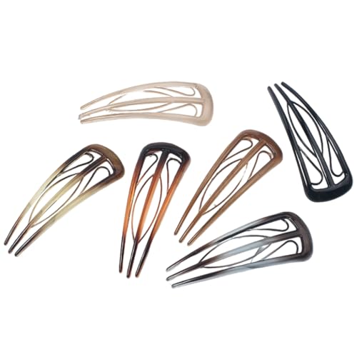 6 Stück französische Haargabel, einzigartige Form, Haarschmuck, modisches Haarteil für Damen-Frisuren und besondere Anlässe von XITEA