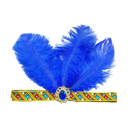 Auffällige gefiederte Stirnbänder für Mädchen, Maskerade, Haar-Accessoires, Gras Flapper Stirnband von XITEA