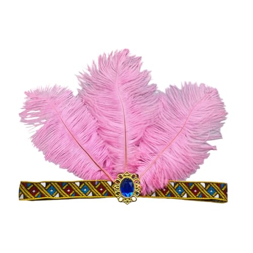 Auffällige gefiederte Stirnbänder für Mädchen, Maskerade, Haar-Accessoires, Gras Flapper Stirnband von XITEA