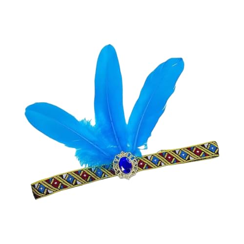Auffällige gefiederte Stirnbänder für Mädchen, Maskerade, Haar-Accessoires, Gras Flapper Stirnband von XITEA