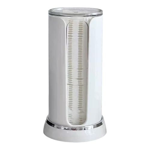 Drehbarer Wattepad-Halter, Kosmetik-Organizer für Make-up-Station, weiß von XITEA