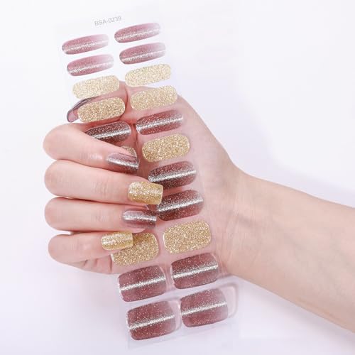 Gel-Nägel, Applikationen, Glitzer, volle Wraps, modische Augendesigns, lange Haltbarkeit, Maniküre-Zubehör für Damen, wasserdichte Nagelfolien von XITEA