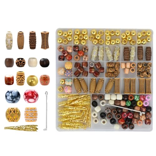 Halloween-Haarschmuck, ethnischer Haarschmuck für Zöpfe, Haarringe, Dreadlock-Perlen, Zopf-Clip, Haarperlen, lose Zopfringe von XITEA