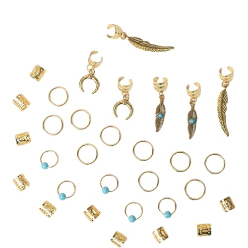 Kreative Metall-Dreadlock-Federklammern, Haarschmuck für modische Frauen, die einzigartige Stile suchen, 31 Stück von XITEA