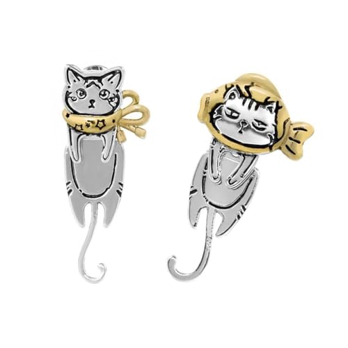 Tragbare, robuste Katzenohrringe aus Legierung mit lustigen Graffitis-Designs, Schmuck-Accessoire für den Alltag oder Partys Tragbare, robuste Katzenohrringe aus Legierung mit lustigen Graffitis-Designs, Schmuck-Accessoire für den Alltag oder Partys von XITEA