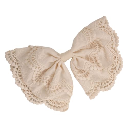 Vintage Spitze Schleifen bestickt halbe Haarklammer Federgriff Haarschmuck für Brautpartys und Veranstaltungen im Freien von XITEA
