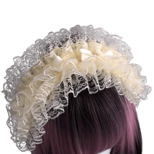 Weiche, bequeme Spitzen-Stirnbänder, Gothic-Stil, Kopfschmuck, elegantes Haarband für Pendler, Verabredungen und Feiern von XITEA