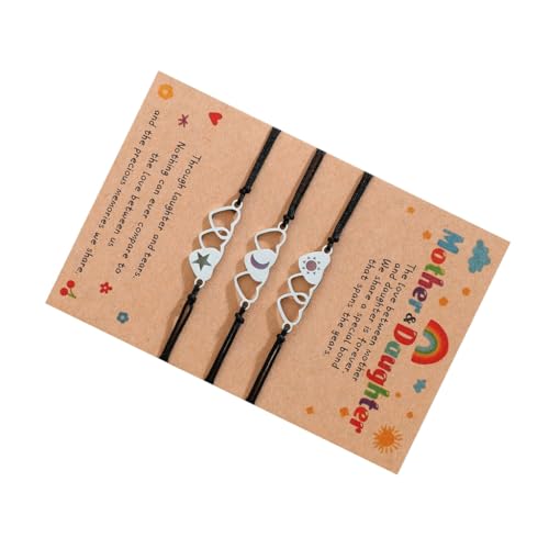 XITEA 3-teiliges Set aus stabilen Edelstahl-Armbändern mit Sonnensternen, tragbar für eine einzigartige Eltern-Kind-Verbindung XITEA 3-teiliges Set aus stabilen Edelstahl-Armbändern mit Sonnensternen, tragbar für eine einzigartige Eltern-Kind-Verbindung von XITEA