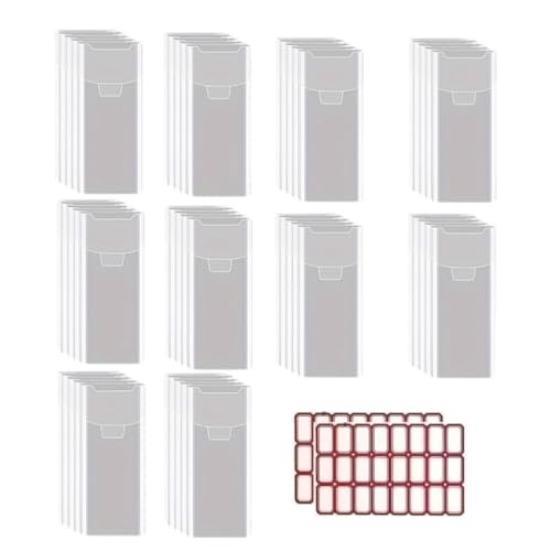 XITEA 50 Stück/Set transparente Stempel und Stanzschablonen Aufbewahrungstasche Scrapbooking Aufbewahrung für Stanzformen, 10 x 24 cm, vertikal von XITEA