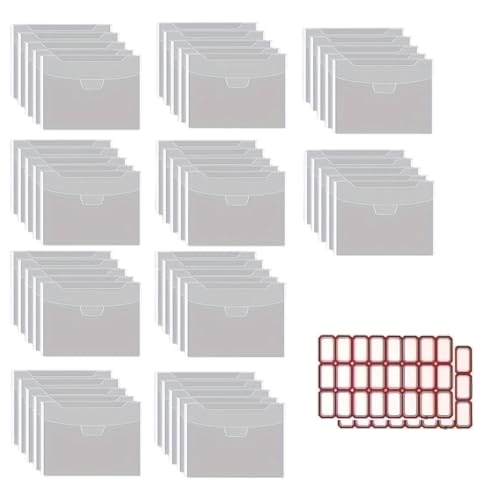 XITEA 50 Stück/Set transparente Stempel und Stanzschablonen Aufbewahrungstasche Scrapbooking Aufbewahrung für Stanzformen, 19 x 14 cm von XITEA