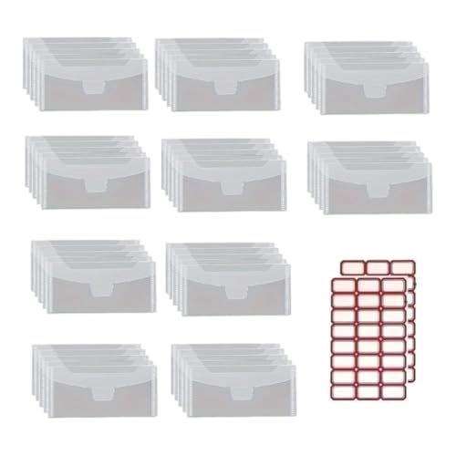XITEA 50 Stück/Set transparente Stempel und Stanzschablonen Aufbewahrungstasche Scrapbooking Aufbewahrung für Stanzformen, 24 x 10 cm von XITEA