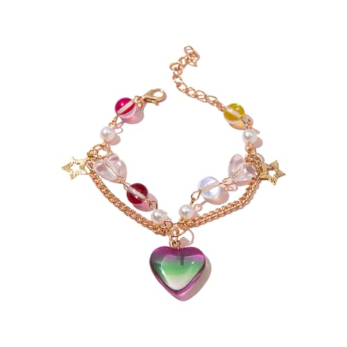 XITEA Bequemes Accessoire mit Kristallperlen-Halskette/Armband mit verstellbarer Länge, bunter Perlenschmuck für den täglichen Gebrauch, Bracelet XITEA Bequemes Accessoire mit Kristallperlen-Halskette/Armband mit verstellbarer Länge, bunter Perlenschmuck für den täglichen Gebrauch, Bracelet von XITEA