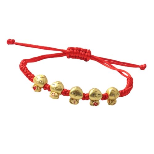 XITEA Fünf Schlangenarmband Rötungen String Charm für Glück Geflochtene Handkette Zubehör 2025 Neujahr von XITEA