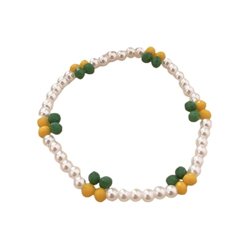 XITEA Handgefertigtes Armband mit bunten Perlen und Kristallen, Handketten-Accessoire, trendiges Damen-Armband-Accessoire von XITEA
