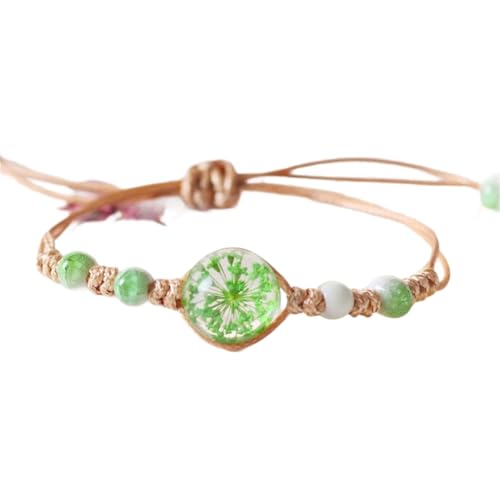 XITEA Handgewebtes Armband mit Keramikperlen, verstellbare Länge, gewachste Schnur, geflochtene Handkette, Schmuck von XITEA