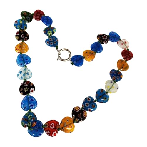 XITEA Leichte, verstellbare Perlen-Halskette, auffälliges Perlen-Halskette, zartes Accessoire für Mode-Enthusiasten, Glas/glasiert von XITEA