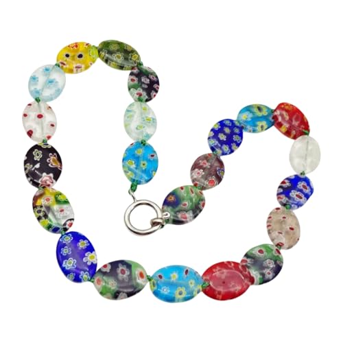 XITEA Leichte, verstellbare Perlen-Halskette, auffälliges Perlen-Halskette, zartes Accessoire für Mode-Enthusiasten, Glas/glasiert von XITEA