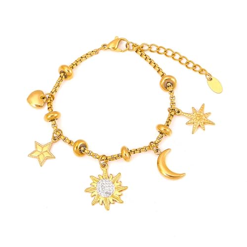 XITEA Modisches Armband-Accessoire, Gold- oder Stahlfarben, verstellbare Kette, Schmuck für Modeliebhaber XITEA Modisches Armband-Accessoire, Gold- oder Stahlfarben, verstellbare Kette, Schmuck für Modeliebhaber von XITEA