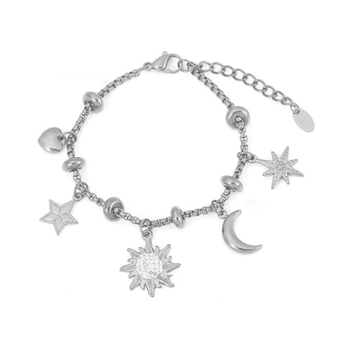 XITEA Modisches Armband-Accessoire, Gold- oder Stahlfarben, verstellbare Kette, Schmuck für Modeliebhaber von XITEA