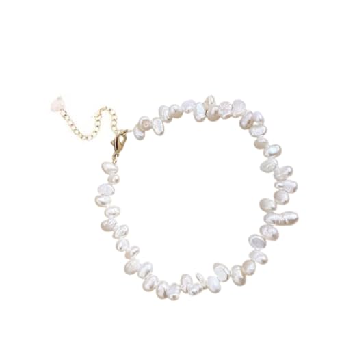 XITEA Modisches Süßwasserperlen-Armband/Schlüsselbeinkette, unregelmäßige Perlen, Schmuck für den täglichen Gebrauch, handgefertigtes Accessoire, Perle von XITEA