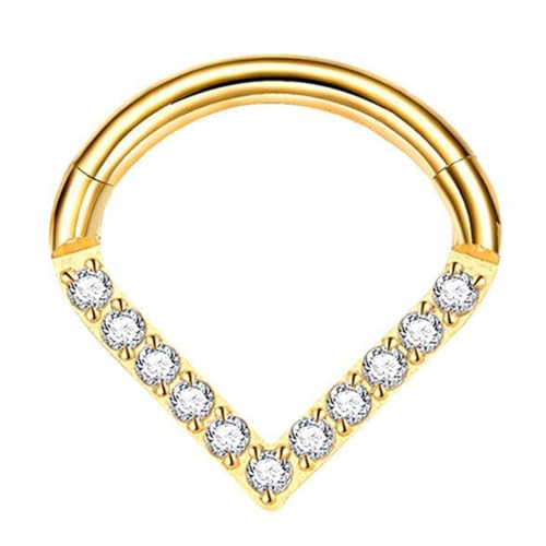 XITEA Septum Hoop G23 Nose Hoop Eye Catching Nose Rings Body Accessory Nose Jewerly for Woman Girls, G23 Titan von XITEA