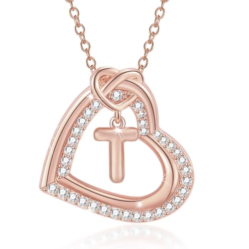 XITEA Stilvolle Halskette mit Initialen-Herz-Dekoration mit stabilem Zirkonia-Legierung, ideal für romantische Geschenke, trendige Frauen für den täglichen Gebrauch, O, Metall XITEA Stilvolle Halskette mit Initialen-Herz-Dekoration mit stabilem Zirkonia-Legierung, ideal für romantische Geschenke, trendige Frauen für den täglichen Gebrauch, O, Metall von XITEA