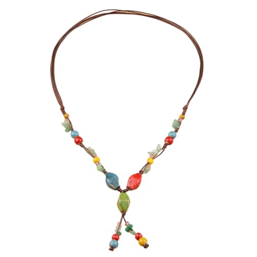 XITEA Stilvolle Perlen-Halskette, elegante Halskette, bunte Perlen, Halskette, modisches Accessoire, geeignet für modische Damen, Perlen von XITEA