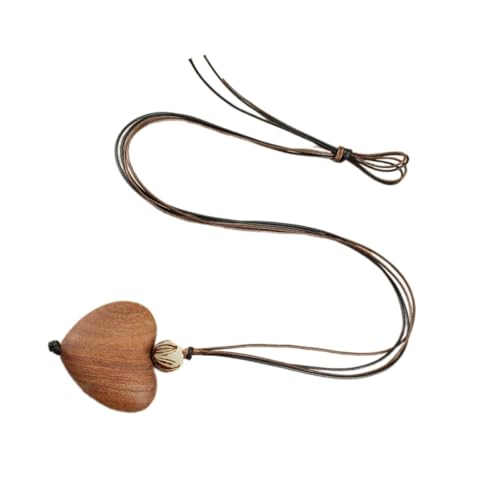 XITEA Tragbare, stabile Holz-Herz-Anhänger-Halskette für Frauen, die handgefertigte künstlerische Mode-Accessoires schätzen, Baum von XITEA