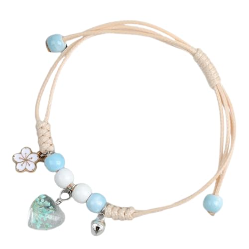 XITEA Verstellbare Armbänder mit getrockneten Blumen Mädchen verstellbares Armband geflochtene Freundschaftsarmbänder mit Blumendetail von XITEA