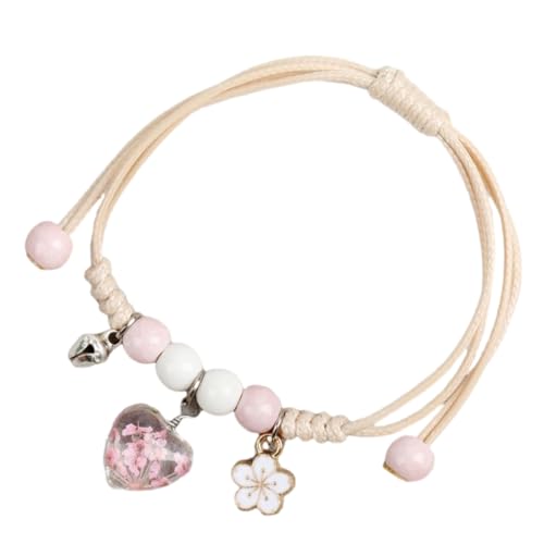 XITEA Verstellbare Armbänder mit getrockneten Blumen Mädchen verstellbares Armband geflochtene Freundschaftsarmbänder mit Blumendetail von XITEA