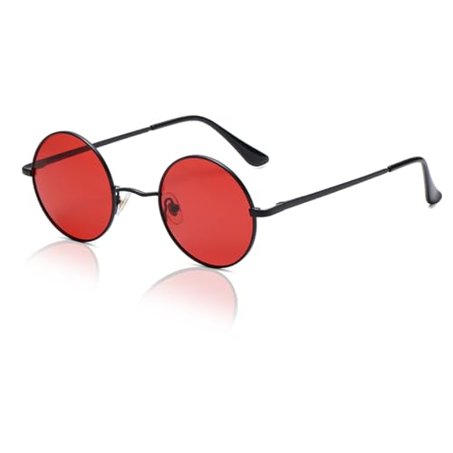XITUADDA Polarisiert Retro Runde Sonnenbrille Herren Damen Mode Hippie Metallrahmen UV400 Schutz von XITUADDA