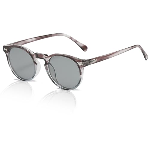 XITUADDA Polarisierte Runde Sonnenbrille Damen Herren Retro Klassische Acetat Rahmen Sonnenbrille UV400 Schutz von XITUADDA