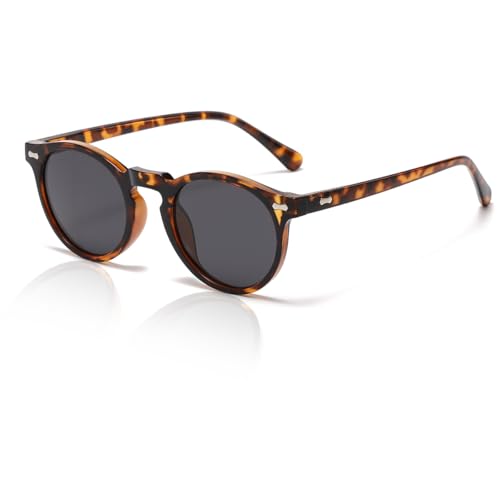 XITUADDA Polarisierte Runde Sonnenbrille Damen Herren Retro Klassische Acetat Rahmen Sonnenbrille UV400 Schutz von XITUADDA