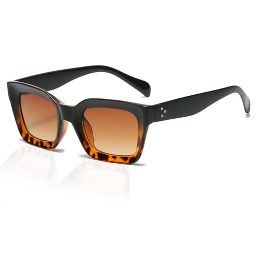 XITUADDA Retro Quadratische Sonnenbrille für Damen Trendige klassische Quadratische Sonnenbrille UV400 von XITUADDA