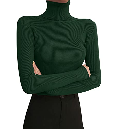 Damen Thermo Unterhemd Langarm Damen Langarm Unterhemd Thermo-Shirt Funktionsunterwäsche Oberteil Shirt Einfarbig T-Shirts Weich Stretch Gerippt Slim Fit Dünn Pulli Innenfleece Oberteile von XIUH