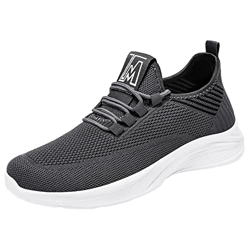 XIUH Laufschuhe Turnschuhe Sportschuhe Boardschuhe Modische Fitness Trainingsschuhe Freizeit Atmungsaktiv Walkingschuhe Sneaker Herrenschuhe Retro Straßenlaufschuhe Schwarz Blau Grau von XIUH