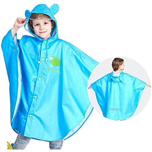 XIUH Regenmäntel Kinder Durchsichtig Dauerhaft,Regenponcho Wiederverwendbar Wasserdicht Radfahren Regen PonchoKinder Regenponcho Outdoors Regencape von XIUH
