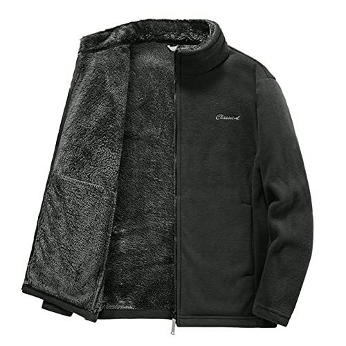 XIUH Warme Daunenjacke Daunenmantel Steppmantel Wintermantel Herren 3XL Kapuze Reißverschluss Winterjacken Freizeitjacke Kurze Steppjacke Geschenke für Männer Herren Flanell Jacke von XIUH