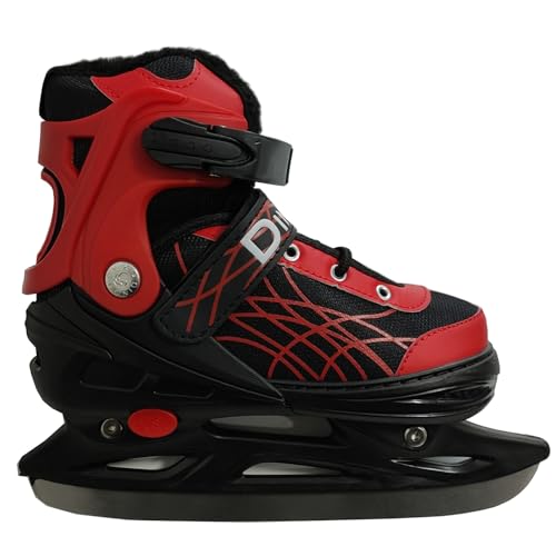 XIUWOUG Sporting Schlittschuhe Damen I Schlittschuhe Kinder I Eislaufschuhe Herren I Verstellbare Schlittschuhe I Ice Skates I Eislaufschuhe Damen I Eislaufschuhe I Gleitschuhe,Rot,L (39~42) von XIUWOUG