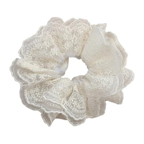 Haarband Damen 5 Stück elegante Spitzen-Haargummis, doppellagiges Haarband, elastische Haargummis(Color2) von XIUsheUA