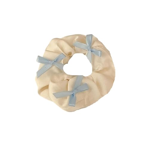 Haarband Damen 5 Stück weiße schwarze Schleife Haargummis elastischer Retro-Mini-Haarring(Color3) von XIUsheUA