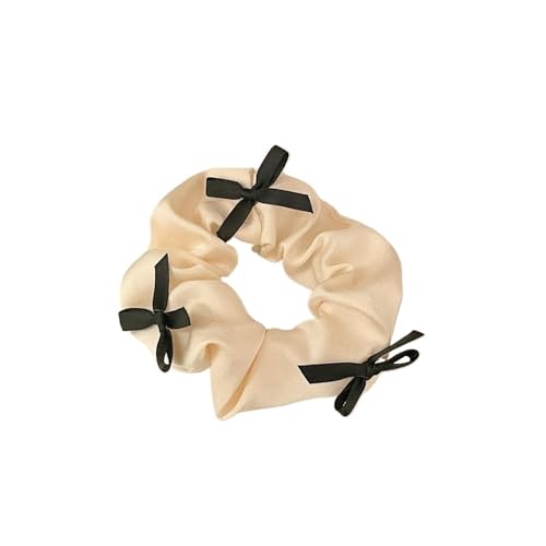 Haarband Damen 5 Stück weiße schwarze Schleife Haargummis elastischer Retro-Mini-Haarring(Color5) von XIUsheUA