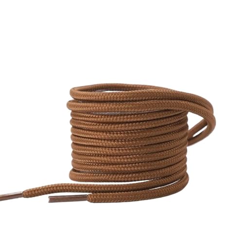 XIUsheUA 1 paar Flache Runde Wheaten Schnürsenkel Männer Frauen Herbst Braun Sport Basketball Casual Turnschuhe High-top für Trainer, Freizeitschuhe(Round Solid Color,160cm) von XIUsheUA