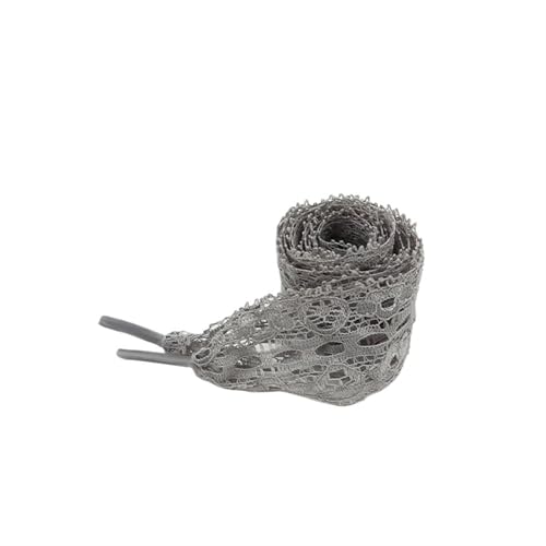 XIUsheUA Ausgefallene Schnürsenkel for Damen, 3 cm breit, flache, Canvas-Turnschuhe, Outdoor-Freizeitschuhe für Trainer, Freizeitschuhe(Gray,80cm) von XIUsheUA