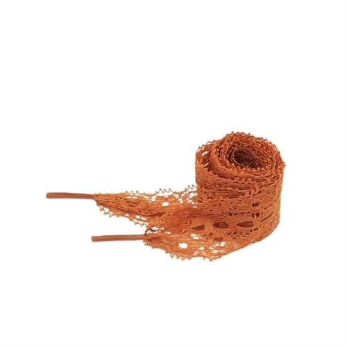 XIUsheUA Ausgefallene Schnürsenkel for Damen, 3 cm breit, flache, Canvas-Turnschuhe, Outdoor-Freizeitschuhe für Trainer, Freizeitschuhe(Red brown,80cm) von XIUsheUA