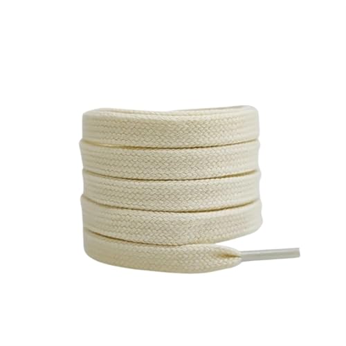 XIUsheUA Flache Baumwollschnürsenkel for Turnschuhe, Schnürsenkel, High-Top-Canvas-Freizeitschnürsenkel, keine Elastizität, for Männer und Frauen für Trainer, Freizeitschuhe(Beige yellow,80cm) von XIUsheUA