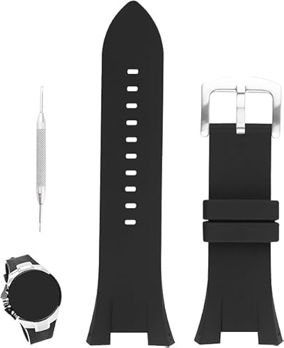 XIW Kompatibel mit 32 mm × 14 mm Armani Exchange AX1040 AX1041 AX1042 Gummi-Uhrenarmband, Ersatz für Herren, Silikon-Armband für Damen, Schwarz XIW Kompatibel mit 32 mm × 14 mm Armani Exchange AX1040 AX1041 AX1042 Gummi-Uhrenarmband, Ersatz für Herren, Silikon-Armband für Damen, Schwarz von XIW
