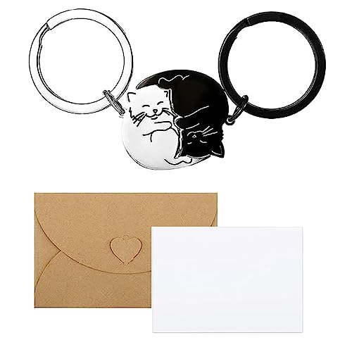 XIXKOLYU 1 Paar Katze Paar Schlüsselanhänger Valentinstag für Freund Katze Liebhaber bester Freund Ehemann Ehefrau Geschenk für Weihnachten Geburtstag XIXKOLYU 1 Paar Katze Paar Schlüsselanhänger Valentinstag für Freund Katze Liebhaber bester Freund Ehemann Ehefrau Geschenk für Weihnachten Geburtstag von XIXKOLYU