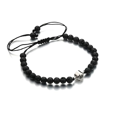 XIYINTA Ich liebe dich 100 Sprachen Paare Armband Einstellbare Natur Stein Perlen Armbänder Liebe Versprechen Armband Geschenke für Sie und Ihn (#8 Vulkangestein Perlen) von XIYINTA
